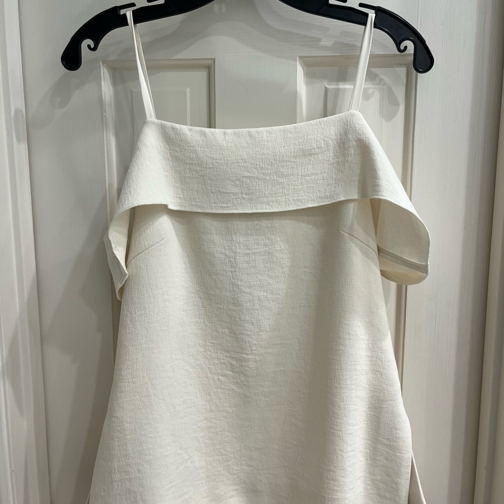 Elegant Cream Off-Shoulder Top